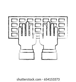 Computer Keyboard Hands User Stock Vector Royalty Free