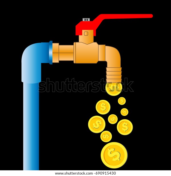 Concept Money Water Tab Stock Vector Royalty Free