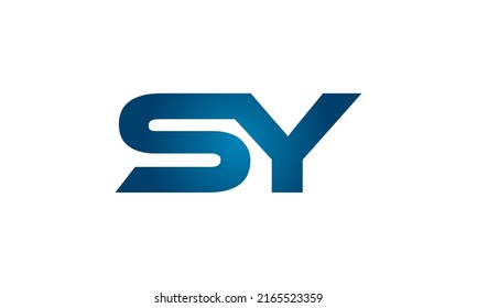 Connected Sy Letters Logo Design Linked Stock Vector Royalty Free