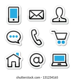 Blue Contact Icons Images Stock Photos Vectors Shutterstock