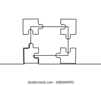 Continuous Line Drawing Puzzle Problem Solving Stock Vector Royalty