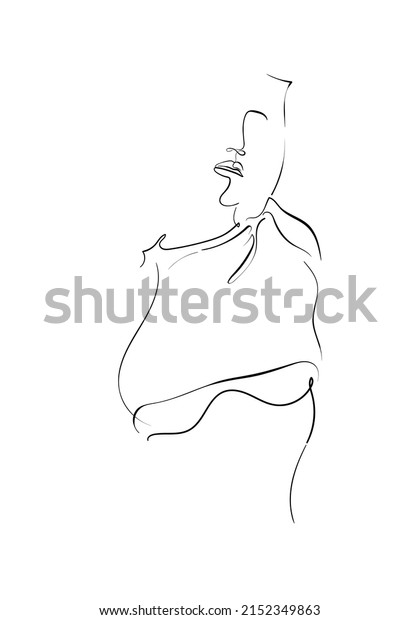 Continuous Line Naked Woman One Line