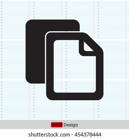 Copy File Icon Duplicate Document Symbol Stock Vector Royalty Free