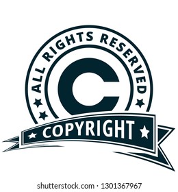 Copyright All Rights Reserved Illustration Stock Vector Royalty Free