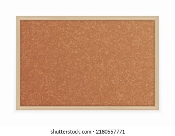 Cork Board Wooden Frame Vector Illustration Stock Vector Royalty Free