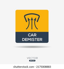 Creative Car Demister Icon Vector Sig Stock Vector Royalty Free