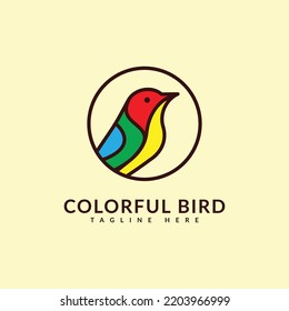 Creative Colorful Bird Logo Design Vector Stock Vector Royalty Free