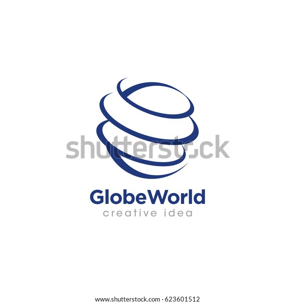 Creative Globe Concept Logo Design Template Stock Vector Royalty Free