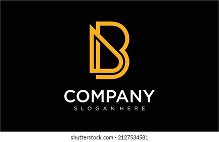 Creative Minimalist Letter Db Logo Design Stock Vector Royalty Free