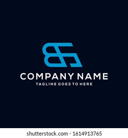 Creative Modern Minimalist Letter Bs Logo Stock Vector Royalty Free