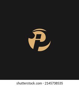 Creative Pi Letter Luxury Concept Modern Stock Vector Royalty Free