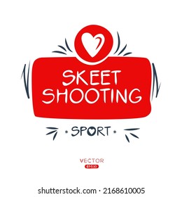 Creative Skeet Shooting Sport Sticker Logo Stock Vector Royalty Free