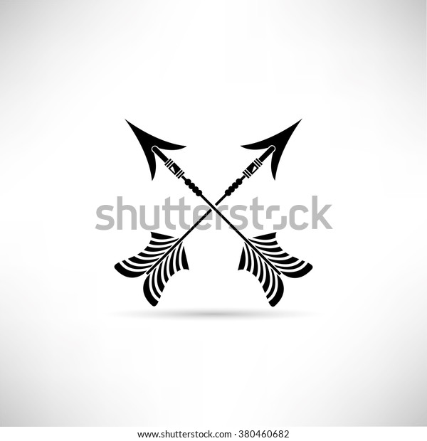 Crossed Arrows Stock Vector Royalty Free 380460682