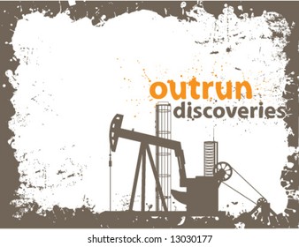 Crude Oil Pump Outrun Discoveries Stock Vector Royalty Free