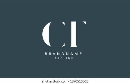 Ct Alphabet Initial Letter Monogram Icon Stock Vector Royalty Free