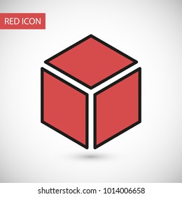 Cube Icon Vector Illustration Linear Symbol Stock Vector Royalty Free