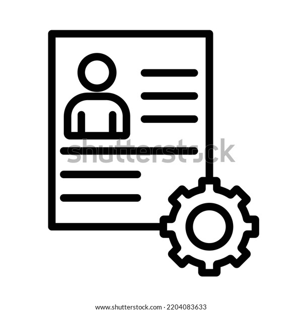 Curriculum Vitae Bold Outline Vector Icons Stock Vector Royalty Free