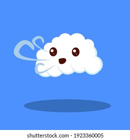 Cute Clouds Blowing Wind Cute Cloud Stock Vector Royalty Free