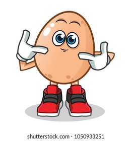 Cute Egg Mascot Vector Cartoon Illustration Stock Vector Royalty Free