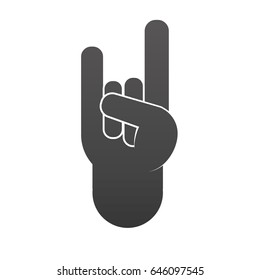 Hand Rock Gesture Solid Icon Rock Stock Vector Royalty Free