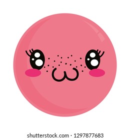 Cute Kawaii Emoticon vector de stock libre de regalías 652045582