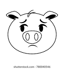 Cute Pig Emoji Kawaii Stock Vector Royalty Free 780040546