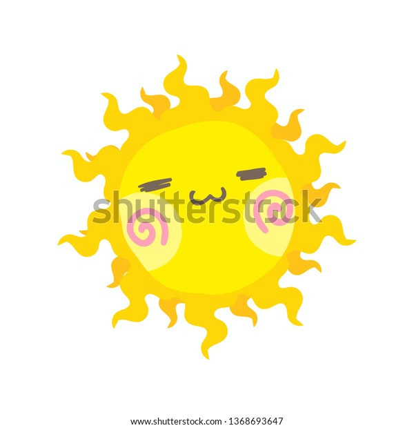 Cute Smile Sun Vector Stock Vector Royalty Free Shutterstock