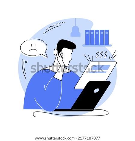 Debt collection letter isolated cartoon vector illustrations. Upset man holds debt collection letter, business crisis, budget problem, have credit commitment, financial failure vector cartoon.
