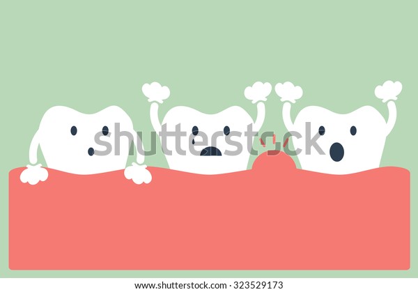 Dental Cartoon Vector Tooth Periodontal Disease Stock Vector Royalty