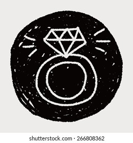 Diamond Ring Doodle Drawing Stock Vector Royalty Free 266808362