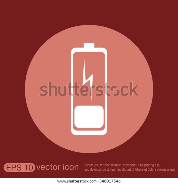 Discharged Battery Symbol Discharged Battery Icon Stock Vector Royalty