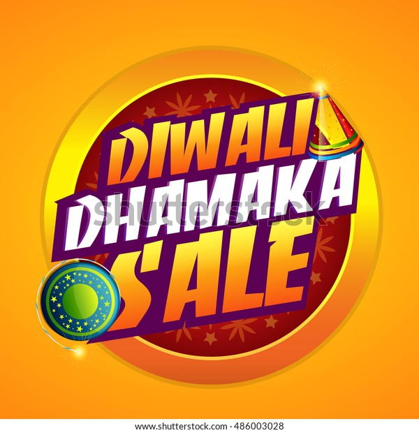 Diwali Dhamaka Sale Poster Banner Flyer Stock Vector Royalty Free