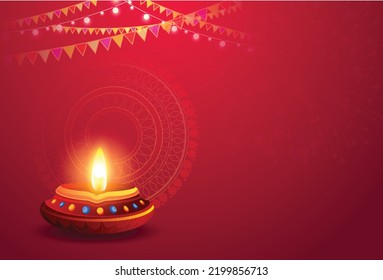 Diwali Festival Poster Diwali Holiday Shiny Stock Vector Royalty Free