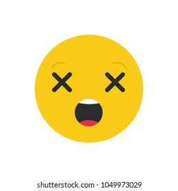 Dizzy Face Emoji Vector Illustration Emoji Stock Vector Royalty Free Shutterstock