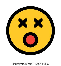 Dizzy Face Expression Emoji Stock Vector Royalty Free