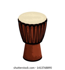 Djembe Drum Vector Illustration African Djembe Stock Vector Royalty