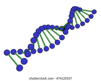 D Render Image Representing Dna String Stock Illustration