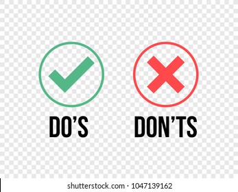 Do And Don Ts Icons Images Stock Photos Vectors Shutterstock