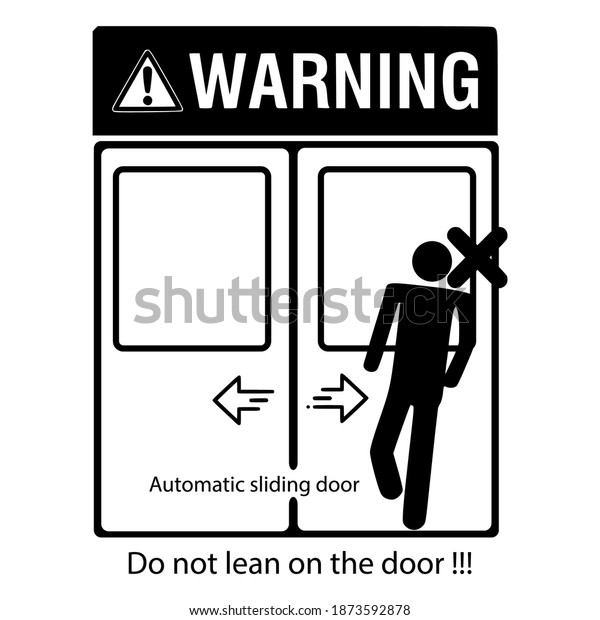 Do Not Lean On Door Sign Stock Vector Royalty Free 1873592878