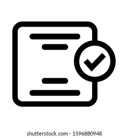 Document Approved Request Icon Outline Document Stock Vector Royalty