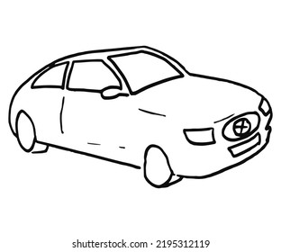 Doodle Car Drawing Funny Sketch Scribble Stock Vector Royalty Free