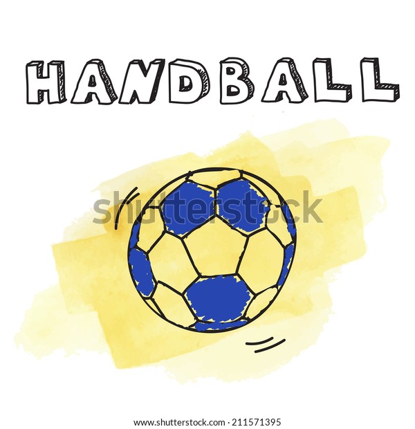 Vector De Stock Libre De Regal As Sobre Doodle Handball Ball On