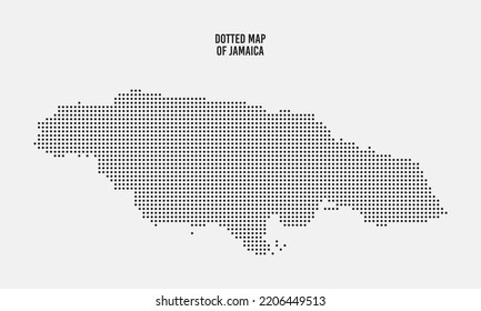 Dotted Jamaica Map Vector Illustration Stock Vector Royalty Free