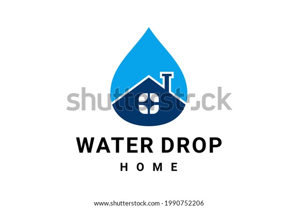 Double Meaning Logo Design Combination Water Stock Vector Royalty Free