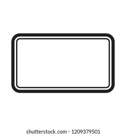 Double Rounded Rectangle Frame Template Vector Stock Vector Royalty