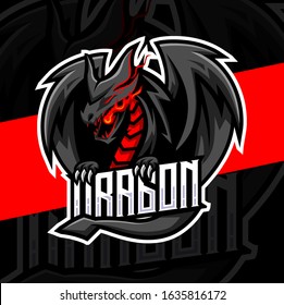 Dragon Mascot Esport Logo Design Stock Vector Royalty Free