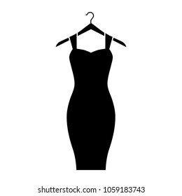 Dress On Hanger Vector Icon Flat Stock Vector Royalty Free 1059183743