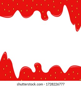 Drips Strawberry Jam On White Background Stock Vector Royalty Free