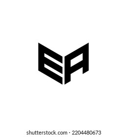 Ea Letter Logo Design White Background Stock Vector Royalty Free