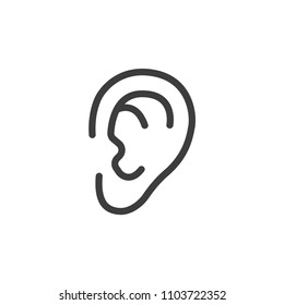 Human Ear Line Art Simple Vector 스톡 벡터 로열티 프리 1591069522 Shutterstock